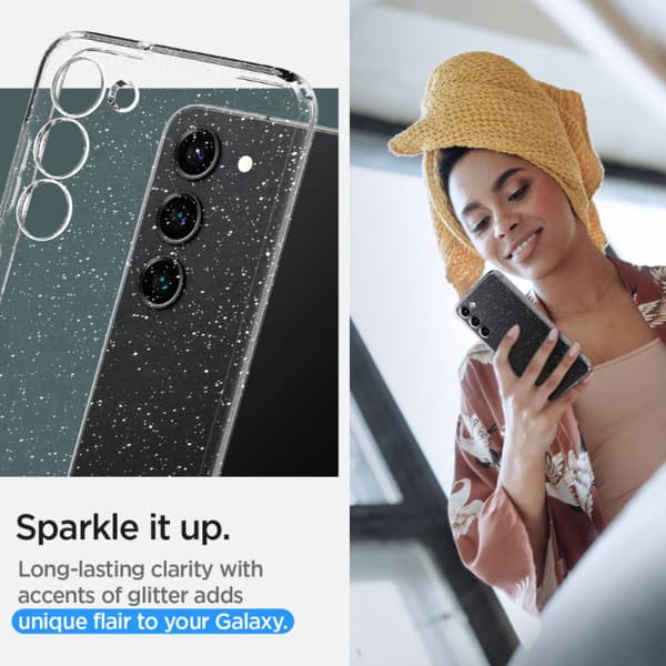 Spigen Liquid Crystal Glitter - Fodral till Samsung Galaxy S23 (Transparent)