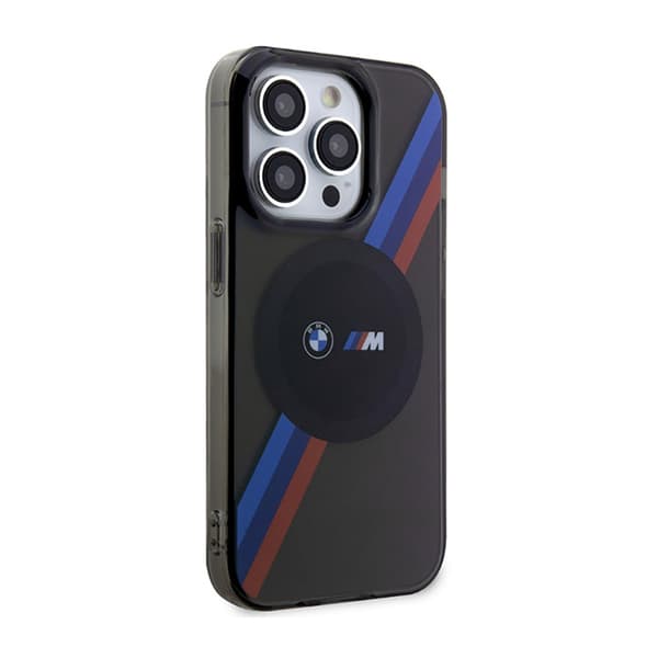 BMW Tricolor Stripes MagSafe - iPhone 14 Pro etui (grå)