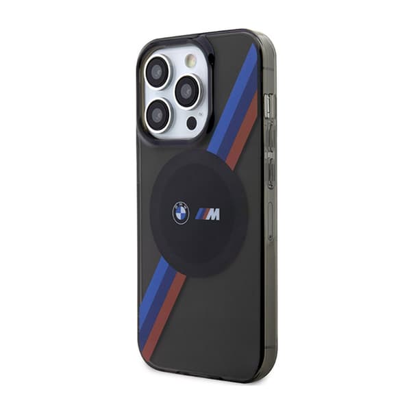 BMW Tricolor Stripes MagSafe - iPhone 14 Pro etui (grå)