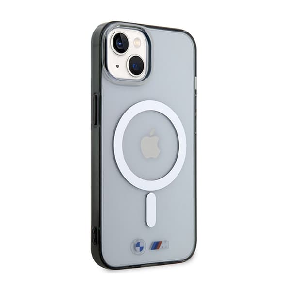 BMW Silver Ring MagSafe - iPhone 14 etui (gennemsigtig)