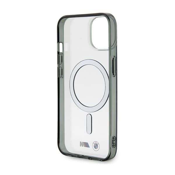 BMW Silver Ring MagSafe - iPhone 14 etui (gennemsigtig)