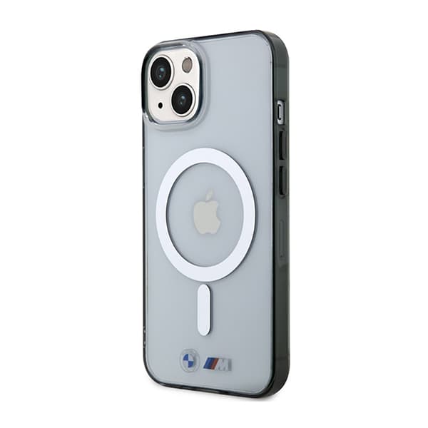 BMW Silver Ring MagSafe - iPhone 14 etui (gennemsigtig)