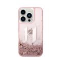 Miniatyrbillede 3 af 8: Karl Lagerfeld Liquid Glitter Big Logo Cover - iPhone 14 Pro Cover (Pink)