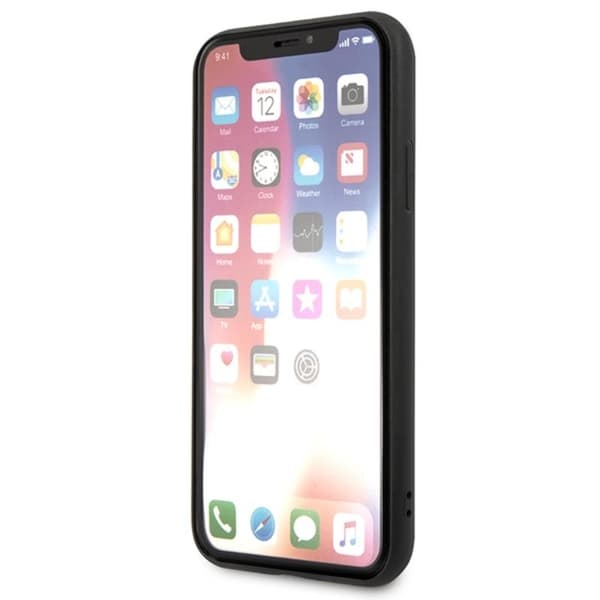 Karl Lagerfeld Saffiano Karl & Choupette Heads - iPhone Xs Max -kotelo (musta)
