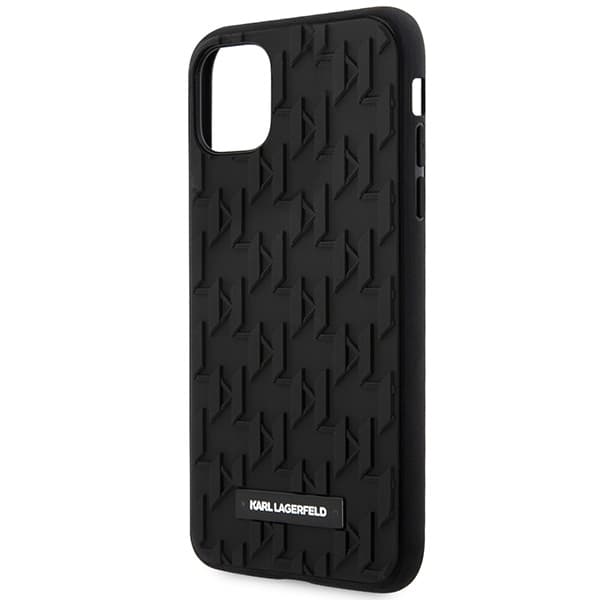 Karl Lagerfeld Monogram 3D-mönster - iPhone 11-fodral (svart)