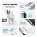 Pikkukuva 4 / 10: Speck Presidio Perfect-Clear Grip ClickLock & MagSafe - iPhone 15 Pro -kotelo (kirkas / kromiviimeistely / seesteinen hopea)