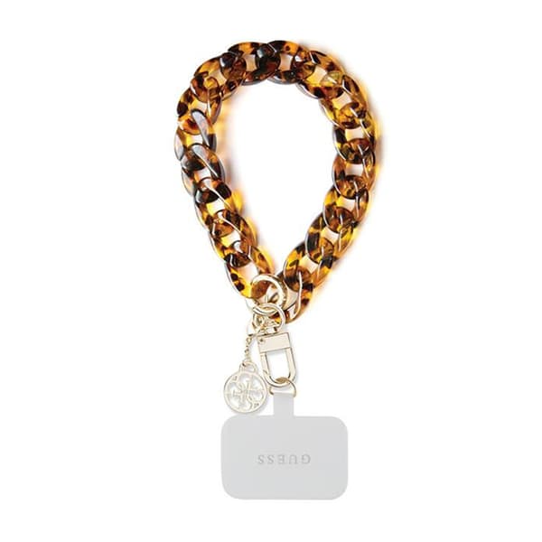Guess Universal Big Hand Strap Akryyli 4G Charm - Yleiskäyttöinen puhelinhihna (ruskea)