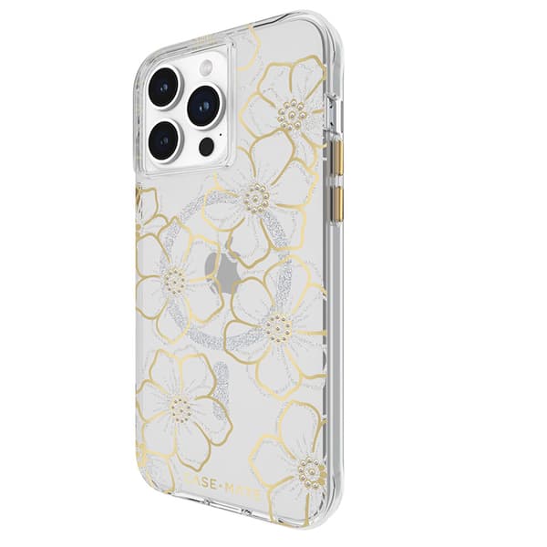Case-Mate Floral Gems MagSafe - iPhone 15 Pro Max etui (guld)