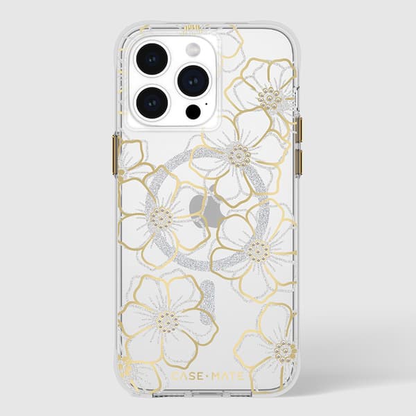 Case-Mate Floral Gems MagSafe - iPhone 15 Pro Max etui (guld)