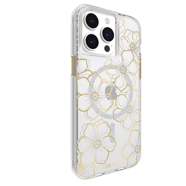 Case-Mate Floral Gems MagSafe - iPhone 15 Pro Max etui (guld)