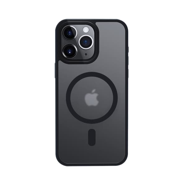Crong Hybrid Frost MAG -suojus - iPhone 15 Pro Max MagSafe -kotelo (musta)