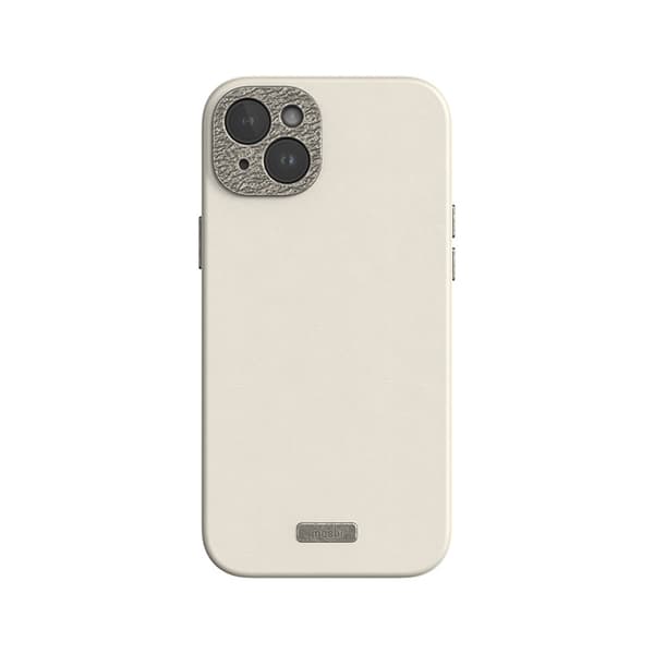 Moshi Napa MagSafe - iPhone 15 Plus læderetui (Eggnog White)