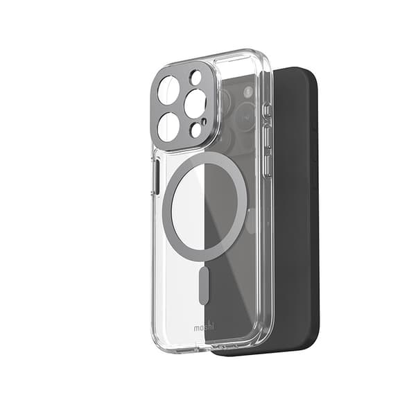 Moshi iGlaze MagSafe - iPhone 15 Pro -kotelo (meteoriitinharmaa)