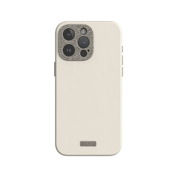 Moshi Napa MagSafe - iPhone 15 Pro Max -nahkakotelo (munanvalkoinen)