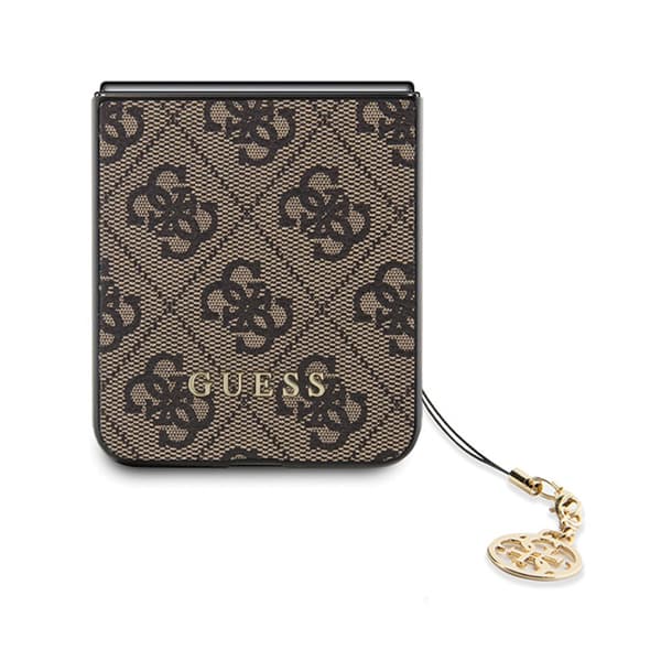 Guess 4G Charms Collection - kotelo Samsung Galaxy Z Flip 5:lle (ruskea)