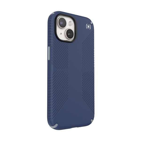 Speck Presidio2 Grip Magsafe - iPhone 15 / iPhone 14 / iPhone 13 kotelo (rannikonsininen / pölynharmaa / valkoinen)