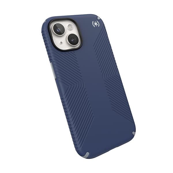 Speck Presidio2 Grip Magsafe - iPhone 15 / iPhone 14 / iPhone 13 kotelo (rannikonsininen / pölynharmaa / valkoinen)