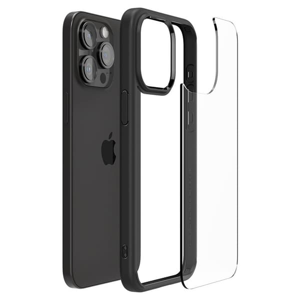Spigen Ultra Hybrid - kotelo iPhone 15 Prolle (mattamusta)