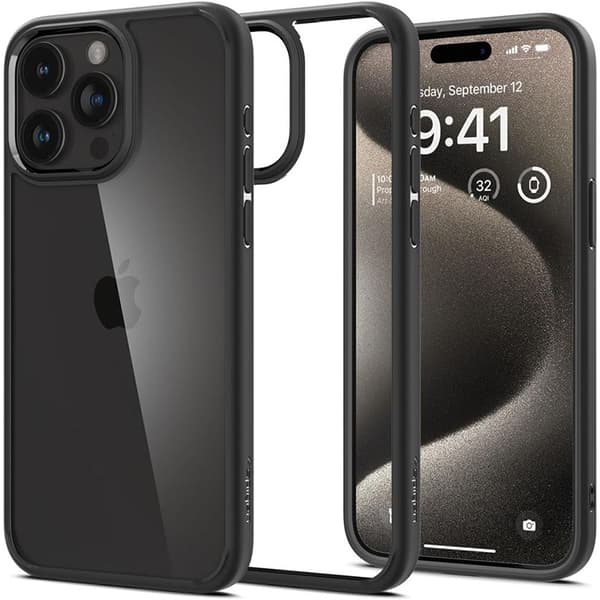 Spigen Ultra Hybrid - kotelo iPhone 15 Prolle (mattamusta)