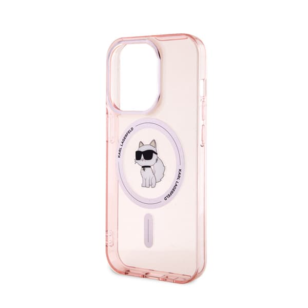 Karl Lagerfeld IML Choupette MagSafe - iPhone 15 Pro etui (Pink)