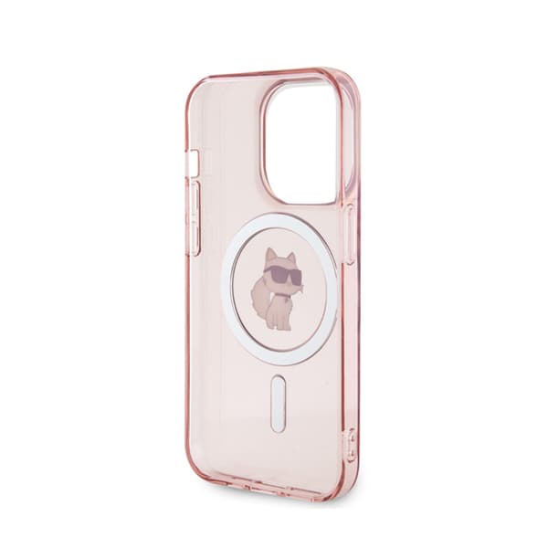 Karl Lagerfeld IML Choupette MagSafe - iPhone 15 Pro etui (Pink)