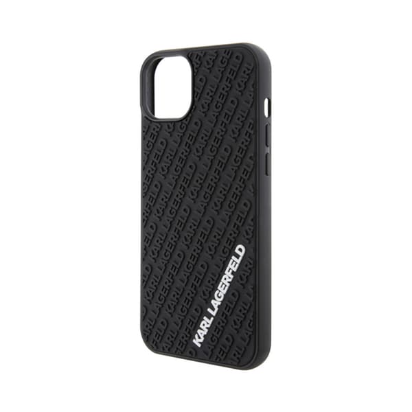 Karl Lagerfeld 3D Rubber Multi Logo - iPhone 15 Plus -kotelo (musta)