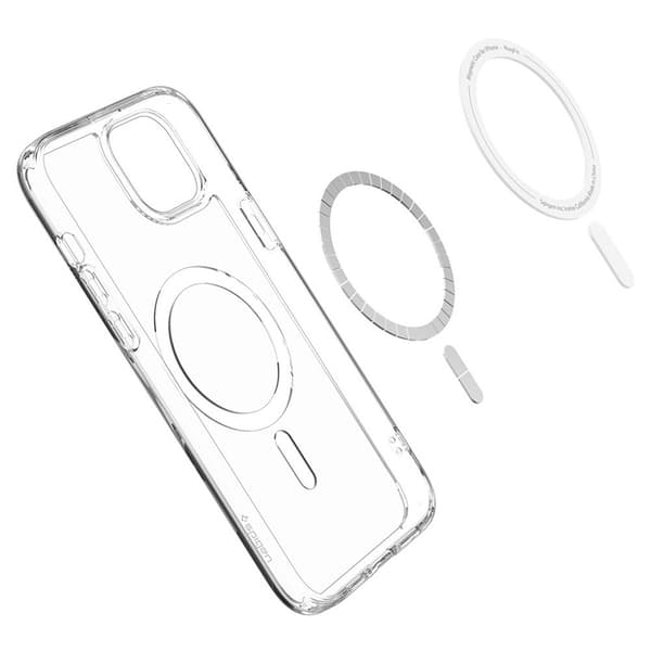Spigen Ultra Hybrid Mag MagSafe - iPhone 15 -kotelo (valkoinen)