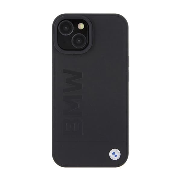 BMW Leather Hot Stamp - iPhone 15-fodral (svart)