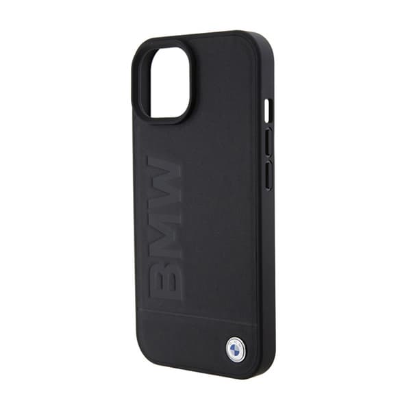 BMW Leather Hot Stamp - iPhone 15-fodral (svart)
