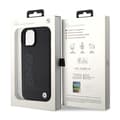 Miniatyrbild 8 av 8: BMW Leather Hot Stamp - iPhone 15-fodral (svart)