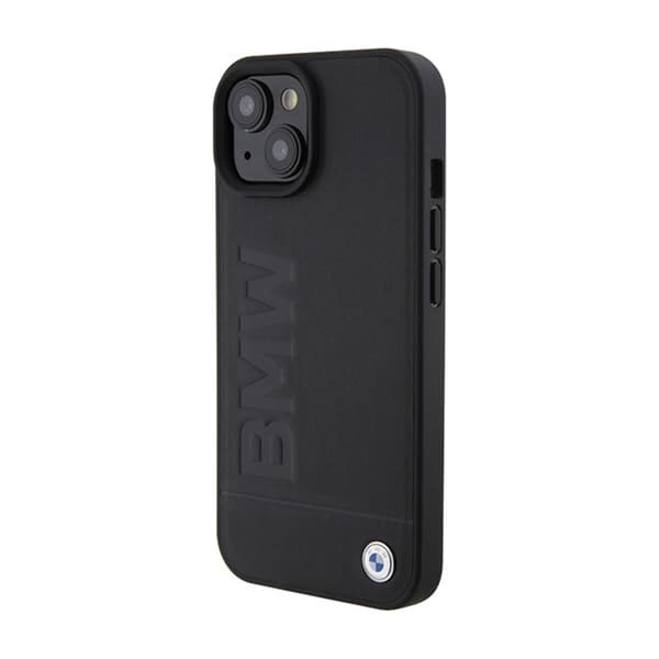 BMW Leather Hot Stamp - iPhone 15-fodral (svart)