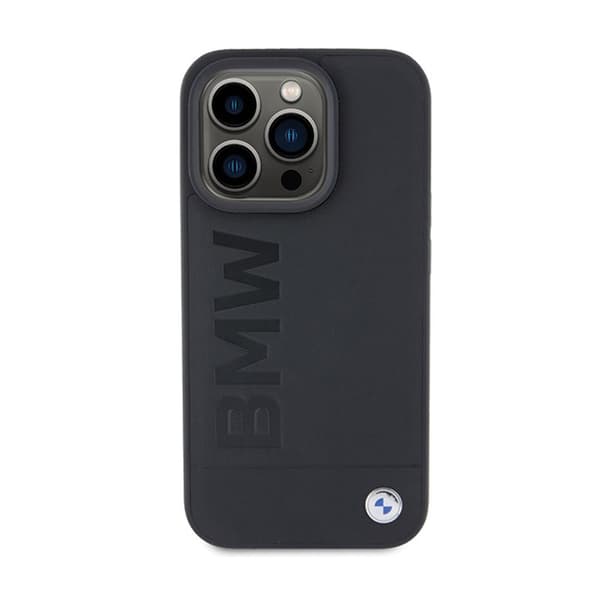 BMW Læder Hot Stamp MagSafe - iPhone 15 Pro etui (sort)
