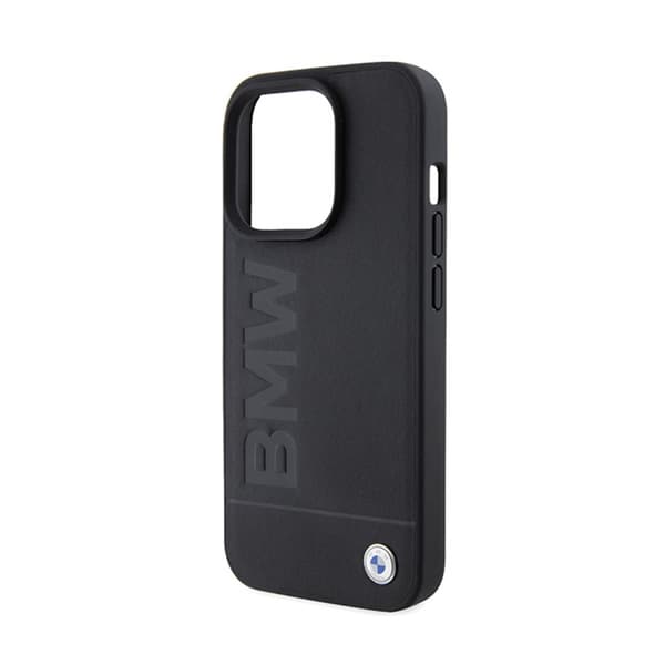 BMW Læder Hot Stamp MagSafe - iPhone 15 Pro etui (sort)