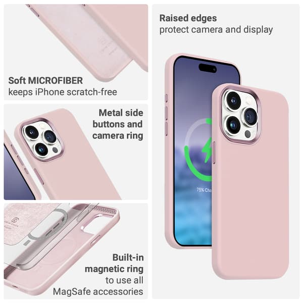Crong Color Cover LUX Magnetic - iPhone 15 Plus MagSafe-fodral (svart)