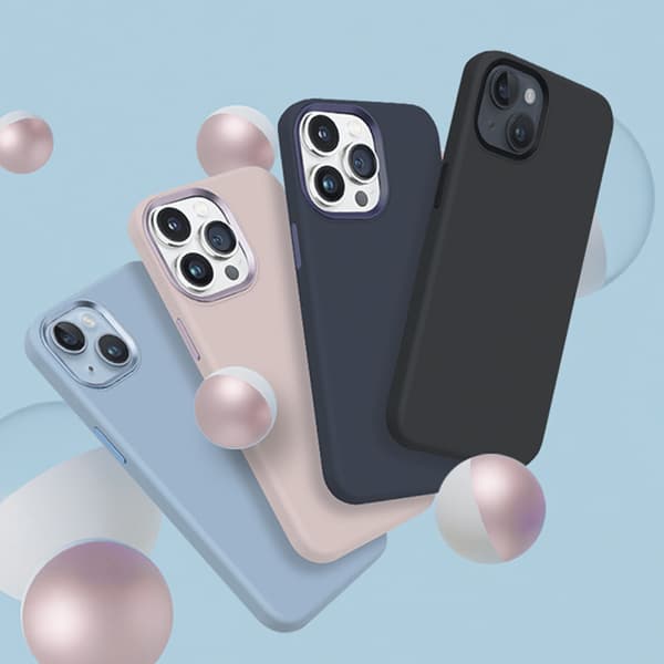 Crong Color Cover LUX Magnetic - iPhone 15 Plus MagSafe-fodral (svart)