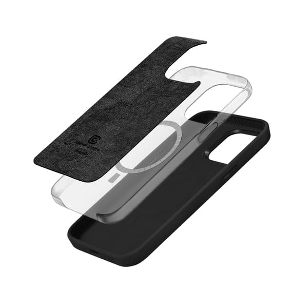 Crong Color Cover LUX Magnetic - iPhone 15 Plus MagSafe-fodral (svart)