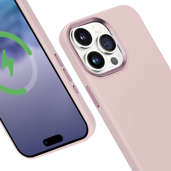 Crong Color Cover Cover LUX Magnetic - iPhone 15 Pro Max MagSafe Case (vaaleanpunainen)