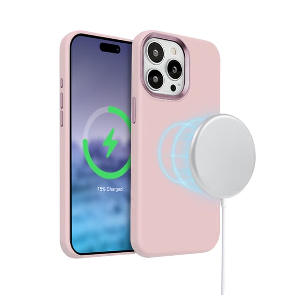 Crong Color Cover Cover LUX Magnetic - iPhone 15 Pro Max MagSafe Case (vaaleanpunainen)