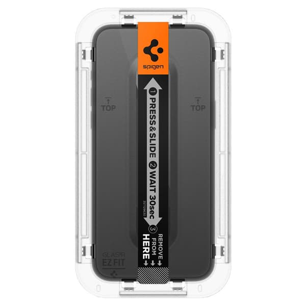 Spigen GLAS.TR EZ FIT FC - Karkaistu lasi iPhone 15 Pro Maxille (musta kehys)