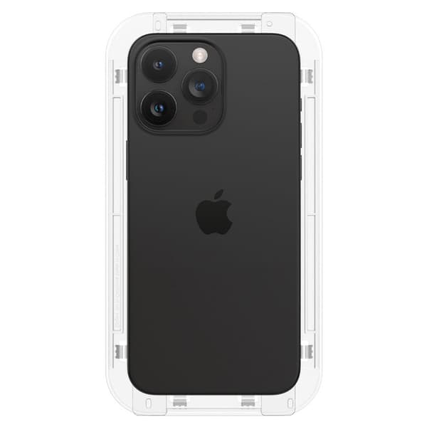 Spigen GLAS.TR EZ FIT FC - Karkaistu lasi iPhone 15 Pro Maxille (musta kehys)