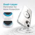 Miniatyrbillede 3 af 10: Speck Presidio Perfect-Clear ClickLock & Magsafe - iPhone 15 Plus / iPhone 14 Plus etui (Klar / Chrome Finish / Serene Silver)