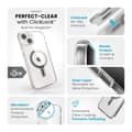 Miniatyrbillede 4 af 10: Speck Presidio Perfect-Clear ClickLock & Magsafe - iPhone 15 Plus / iPhone 14 Plus etui (Klar / Chrome Finish / Serene Silver)