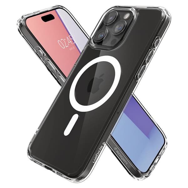 Spigen Ultra Hybrid Mag MagSafe - iPhone 15 Pro-fodral (vit)
