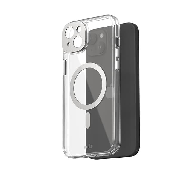 Moshi iGlaze MagSafe - iPhone 15 Plus etui (Luna Silver)