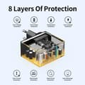 Miniatyrbillede 7 af 9: WEKOME WP-U155 Tint Series - 2x USB-C & USB-A superhurtig oplader GaN 100W (gul)