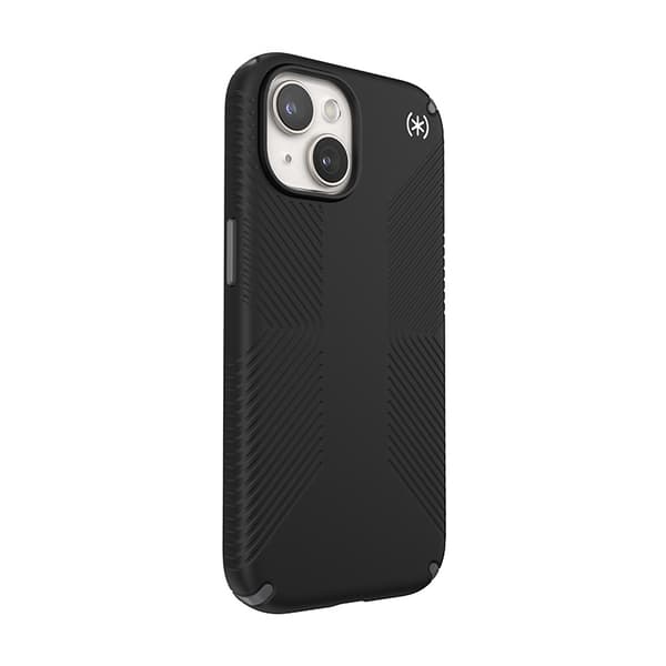 Speck Presidio2 Grip Magsafe - iPhone 15 / iPhone 14 / iPhone 13 kotelo (musta / liuskeharmaa / valkoinen)