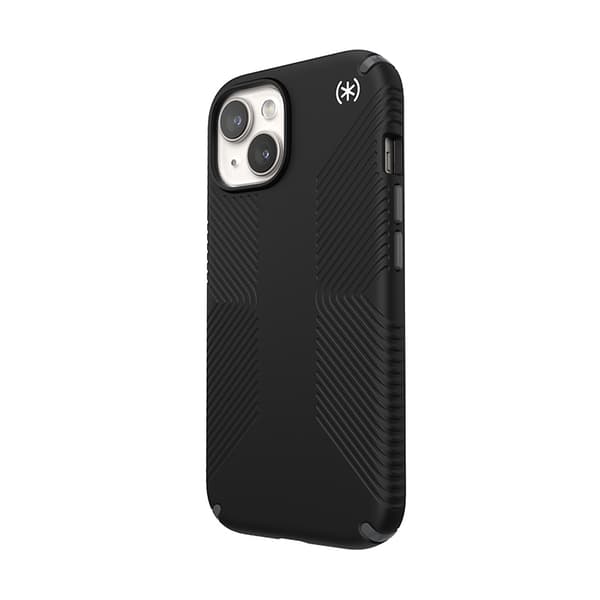 Speck Presidio2 Grip Magsafe - iPhone 15 / iPhone 14 / iPhone 13 kotelo (musta / liuskeharmaa / valkoinen)