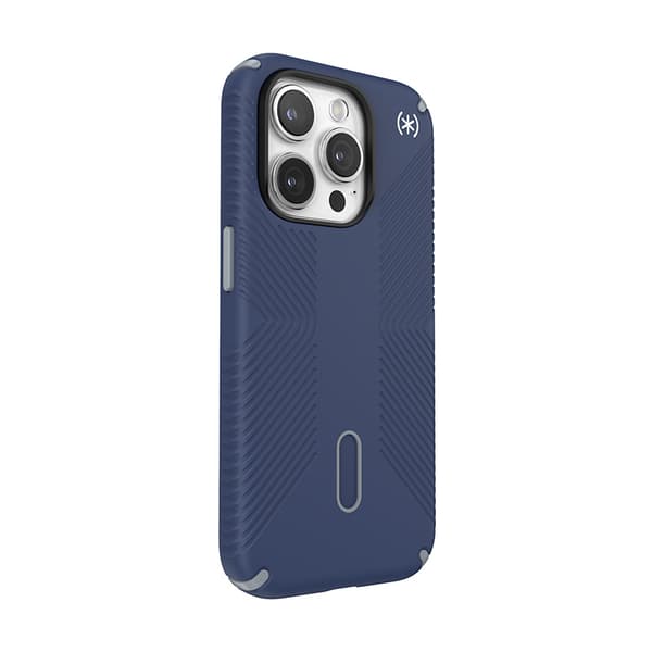 Speck Presidio2 Grip ClickLock & MagSafe - iPhone 15 Pro-cover (kystblå/støvgrå)