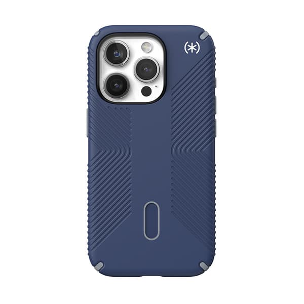 Speck Presidio2 Grip ClickLock & MagSafe - iPhone 15 Pro-cover (kystblå/støvgrå)
