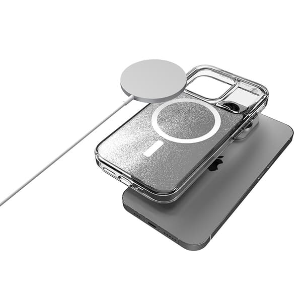 STM Relax Sand MagSafe - iPhone 15 Pro Anti-stressfodral (Klar / Vit)